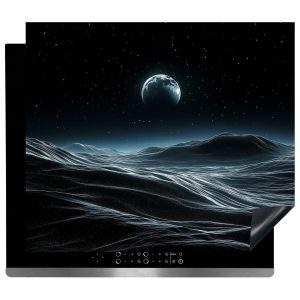 Inductie Beschermer - Afdekmat - Futuristisch Maanlandschap