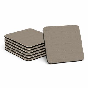 Luxe vinyl onderzetters - Taupe Prestige