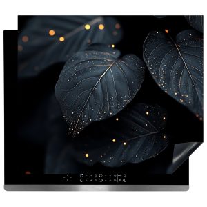 Inductie Beschermer - Afdekmat - Zwarte Bladeren